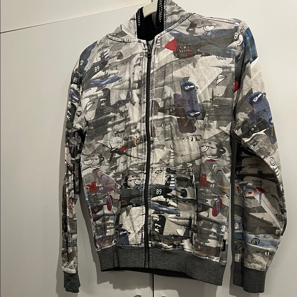 Kids Airplane Adventure Hoodie - Multicolor